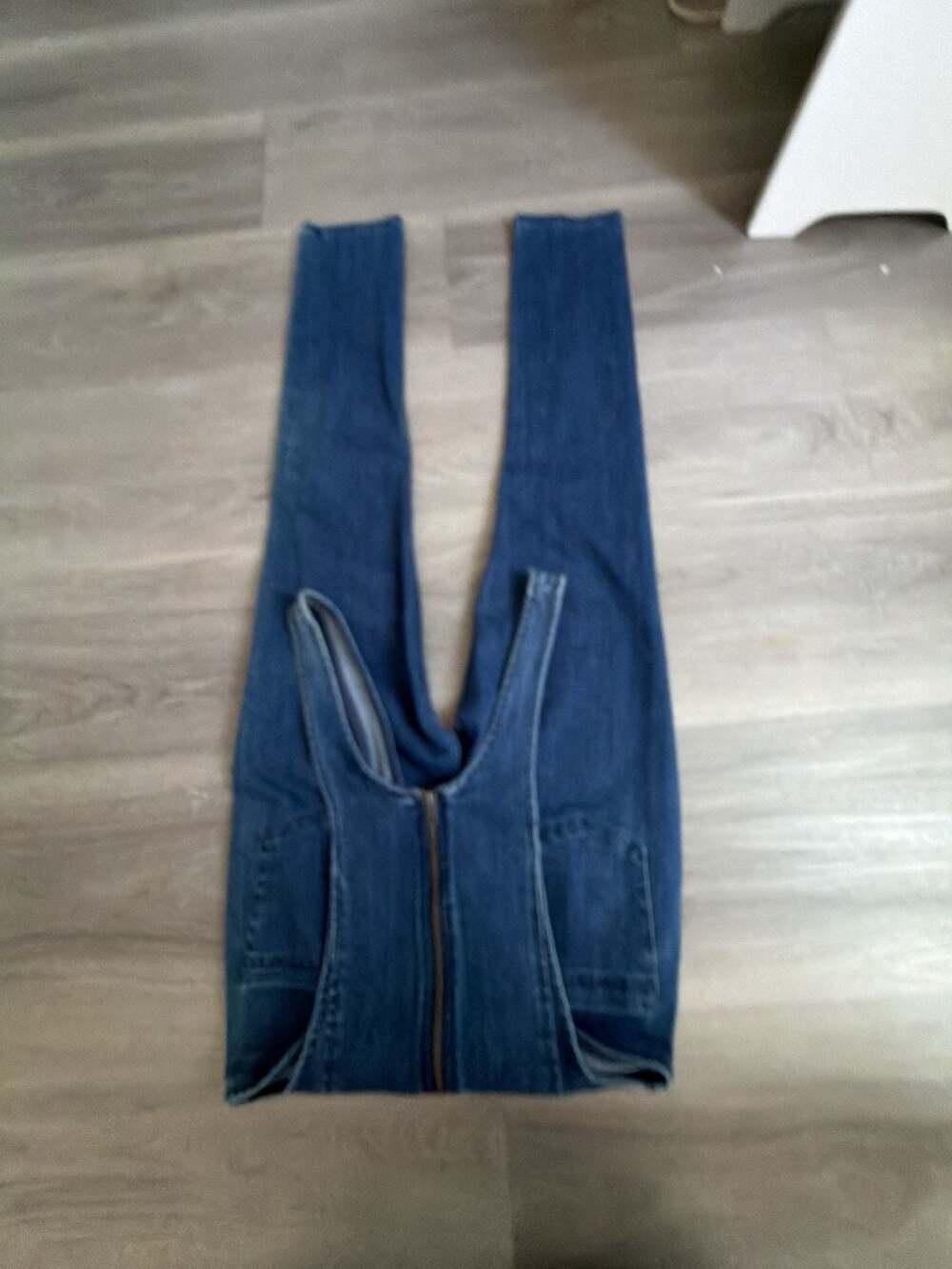 Free People Jax Denim Zip-Front Jumpsuit
